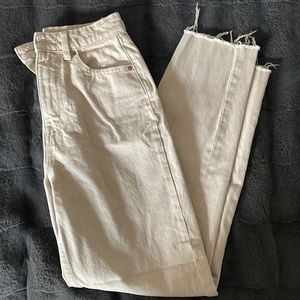 Zara beige straight leg jeans size 2